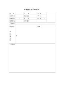 青年崗位能手申報表
