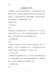 金钱树怕冷吗