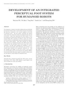 Development of an integrated perceptual foot system for humanoid robots