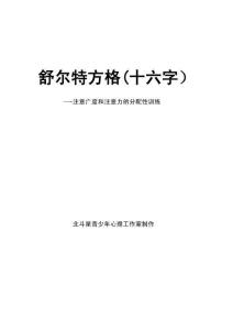 舒爾特方格16及36