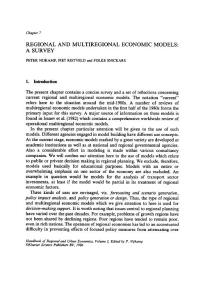 Chapter 7 Regional and multiregional economic models- A survey