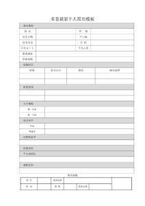 大量最新個人簡歷表格模板