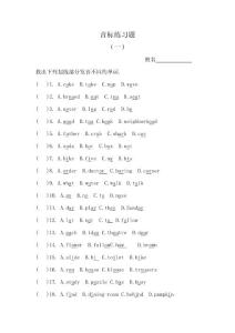 小学英语音标测试卷