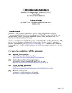 Resistance Temperature Detectors (RTDs) and Thermistors