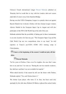 Malouda I´m staying at Chelsea