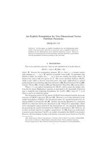 An Explicit Formulation for Two Dimensional Vector Partition Functions