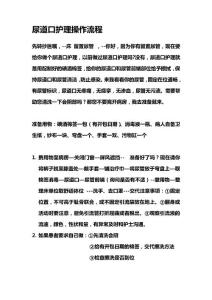 尿道口护理操作流程
