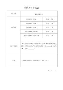 采購文件審核表模板