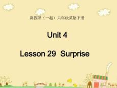 冀教版(一起)六年级英语下册UNIT4 LESSON29 SURPRISE PPT课件