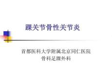 踝关节骨性关节炎