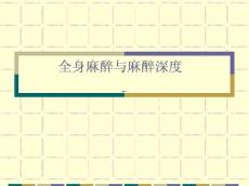 全身麻醉与麻醉深度