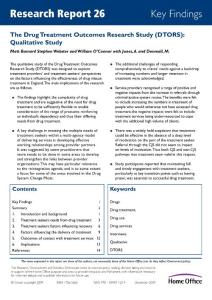 The Drug Treatment Outcomes Research Study (DTORS): Qualitative Study