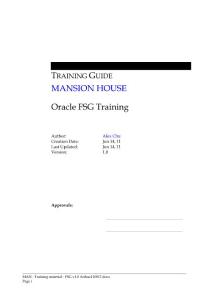 MAH - Training material - FSG