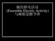 脑的群电活动与睡眠觉醒节律资料