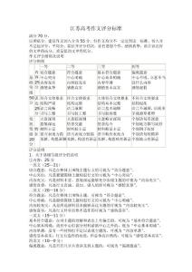 江苏高考作文评分标准