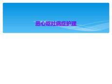 恶心呕吐症状护理