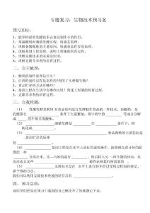 生物技術專題復習