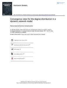convergence rates for the degree distribution in a dynamic network model_2020_fabian kück