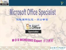 WORD2003培训教材--办公专家微软国际认证