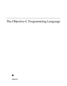 The Objective-C Programming Language（清华大学内部资料）
