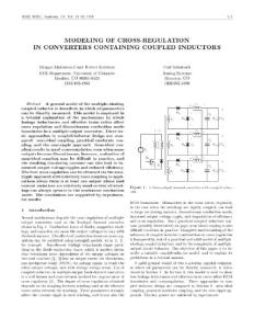 modeling of cross-regulation in converters containing coupled inductor