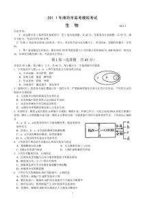 1年潍坊市高考模拟考试