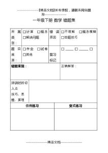 自制 超实用  错题集 错题本格式模板