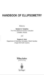 Handbook of ellipsometry (2005)