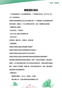 銷售團隊培訓
