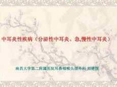 分泌性中耳炎急慢性中耳炎