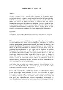 失樂園英文讀后感(John_Milton_and_his_Paradise_Lost)