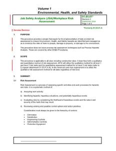 Job Safety Analysis (JSA)，Workplace Risk Assessment现场安全分析