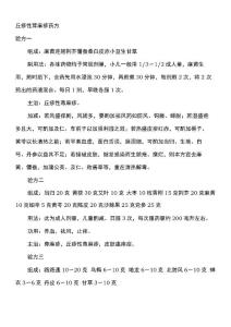 丘疹性荨麻疹药方