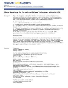 Global Roadmap for Ceramic and Glass Technology with CD-ROM