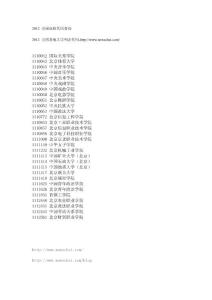 2012 全國(guó)高校代碼查詢