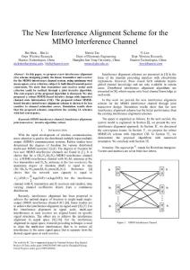 The New Interference Alignment Scheme for the MIMO Interference…