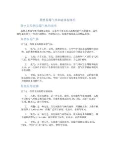 易燃易爆气体和液体有哪些