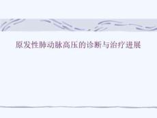原发性肺动脉高压诊断与治疗进展