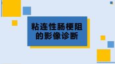 粘连性肠梗阻的影像诊断