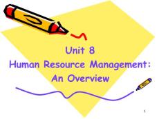工商管理专业PPT英语课件Unit 8 Human Resource Management