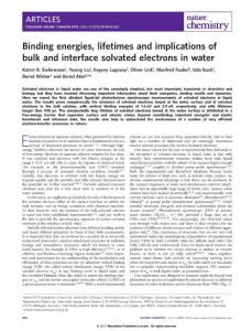 Binding energies, lifetimes and implications of bulk and interface solvated electrons in water