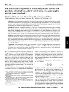 Left ventricular flow patterns in healthy subjects and patients with prosthetic mitral valves An in vivo study using echocardiographic particle image velocimetry