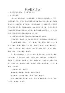 养护技术方案