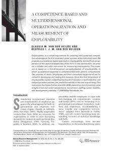 A competence-based and multi-dimensional operationalization and measurement of employability