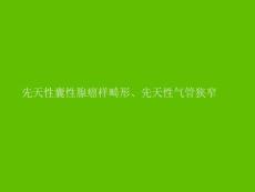 先天性囊性腺瘤样畸形、先天性气管狭窄