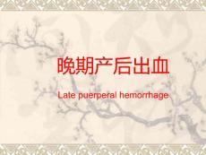 晚期产后出血-妇产科教学