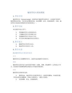 输尿管结石教案模板