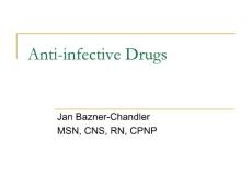 抗生素英文课件精品 Anti-infective Drugs