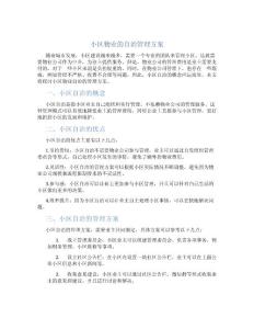 小区物业的自治管理方案