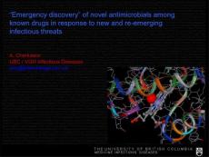 抗生素英文课件精品 Emergency discovery” of novel antimicrobials among known drugs in response to new and re-emerging infectious threats